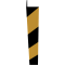 Crash guard angle | made of aluminium plate | indicating left | yellow / black